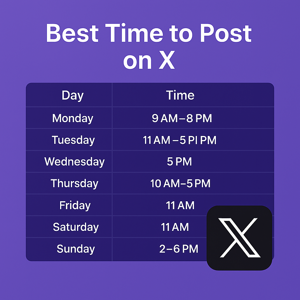 Best Times to Post on X